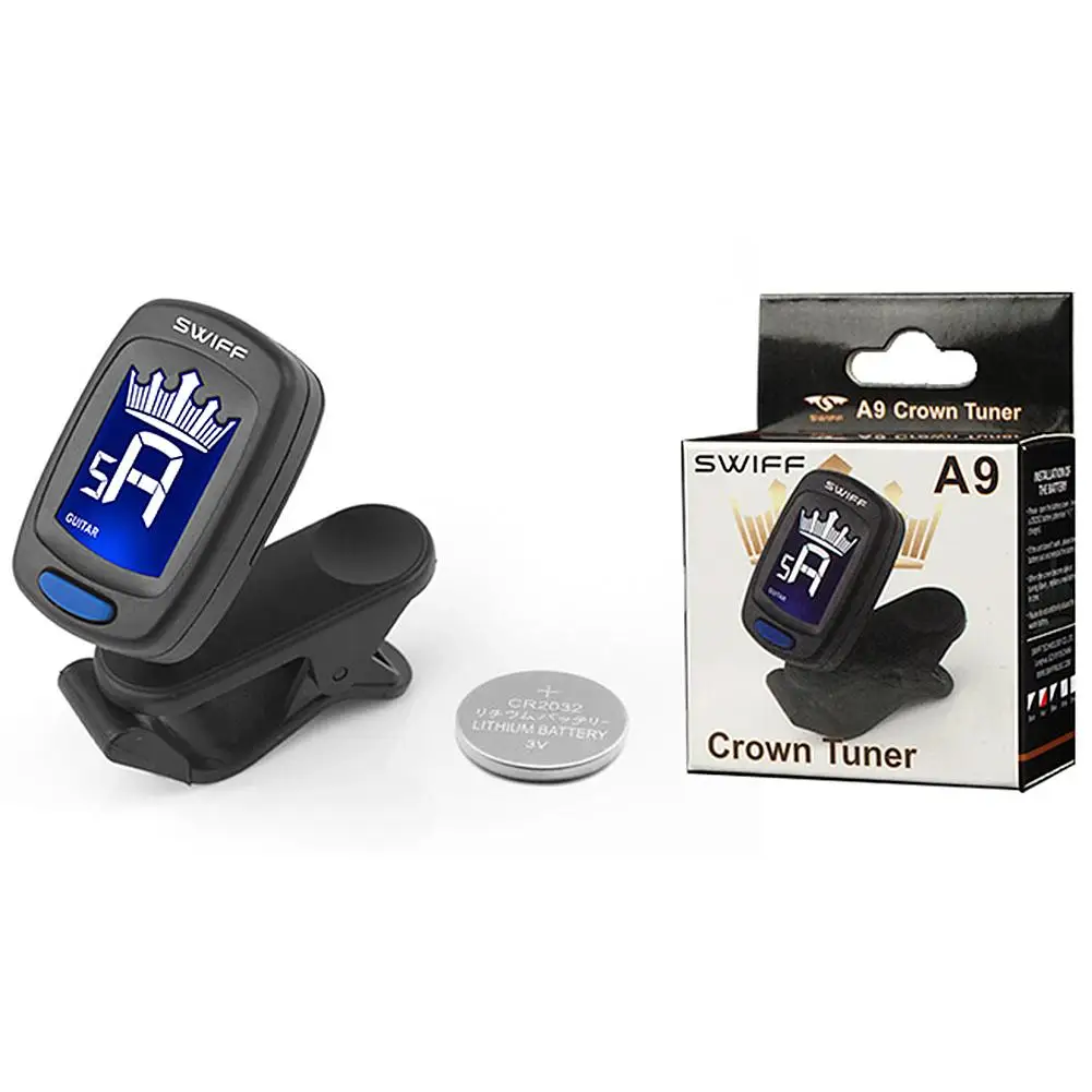 

Clip-on Digital Crown LCD Tuner for Classic Folk Acoustic Guitar Chromatic