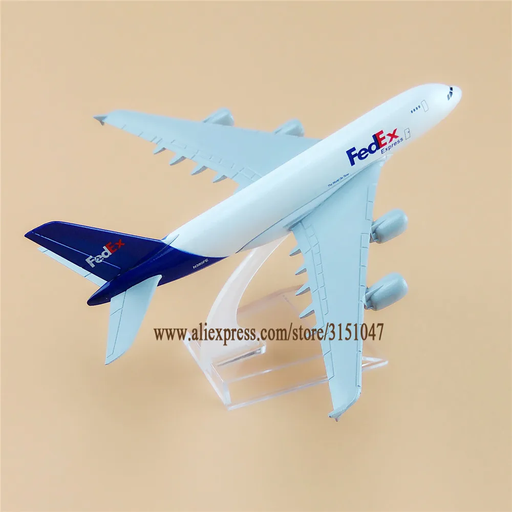 Воздушный FEDEX Экспресс A380 Аэробус 380 авиакомпаний модель самолета дыхательные