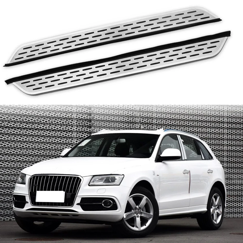 2 шт. защитные боковые подножки из нержавеющей стали для Audi Q5 2009 2017|Буксиры и