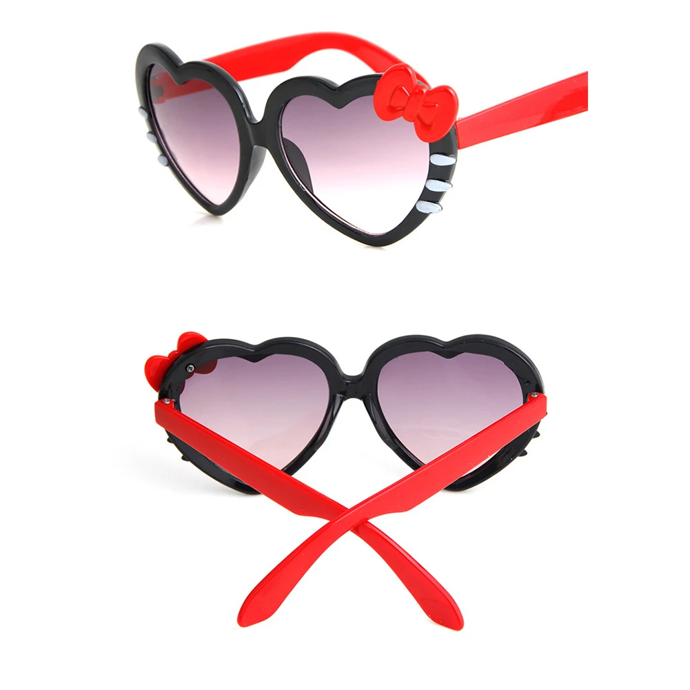 2020 солнцезащитные очки для детей девочек и мальчиков с бантом в форме сердца