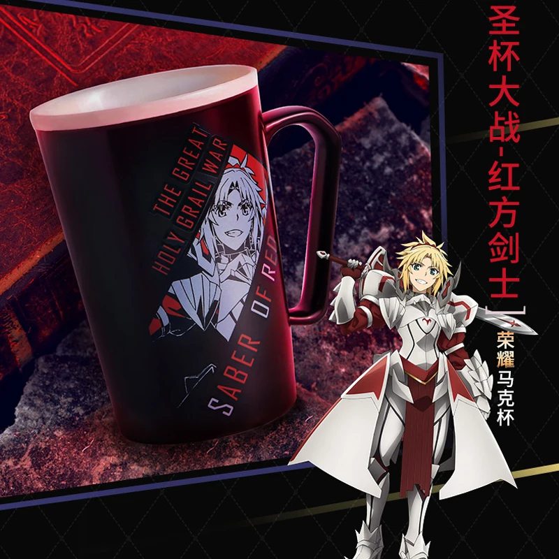 

Anime Fate Zero Fate Stay Night cosplay Black Saber Arturia Pendragon Ceramic Mug Water Cup Set Collection Toys Christmas Gifts
