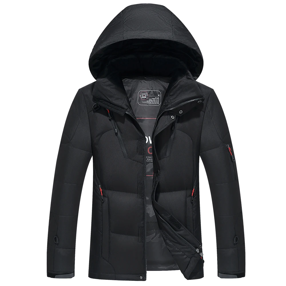 90% белый утиный пух высокое качество мужская зимняя куртка толстая парка пальто