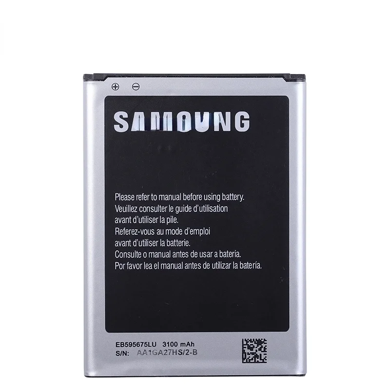 

100% Оригинальный аккумулятор Samsung EB595675LU для Samsung Galaxy Note 2 N7100 N7102 N719 N7108 N7108D NOTE2 3100 мАч
