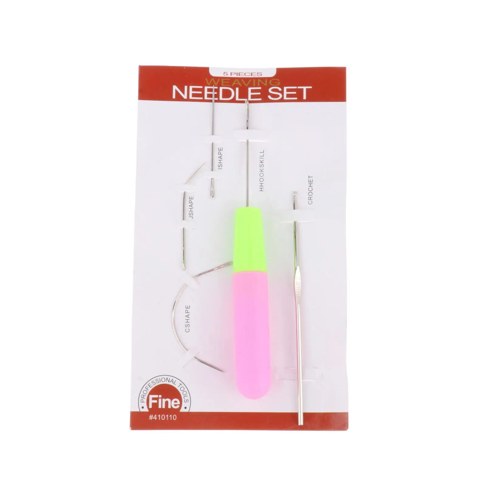 5x Latch Hook Crochet Needle Set Hair Weaving Knitting for Hair Extension