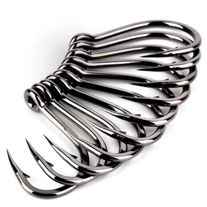 Морские рыболовные крючки Mustad, 10827, рыболовный крючок, 4X Прочный Крючок, живая приманка, крючок с бородкой из высокоуглеродистой стали, осетр, карп, крючок для ловли тунца