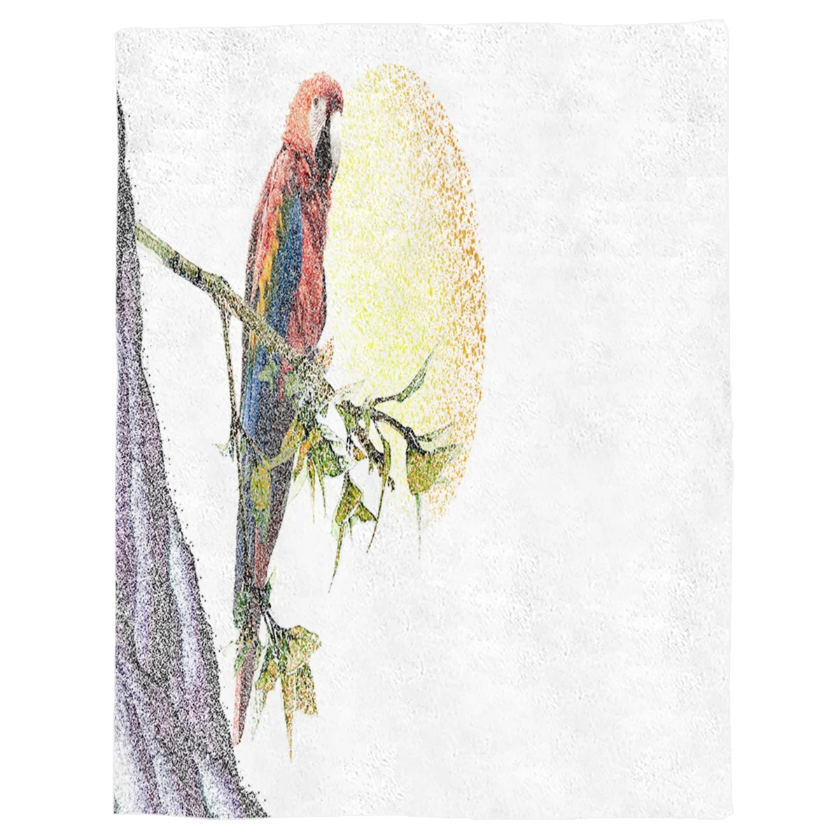 Фланелевое Одеяло с рисунком попугая мягкое одеяло стирающиеся одеяла для