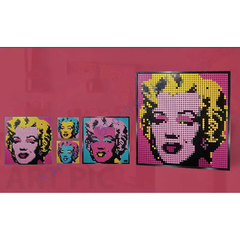 

3341PCS Pixel Art Character Mosaic Building Blocks 4 Type Bricks DIY Children Toys Gifts Painting Avatar MOC ART Sets Kids