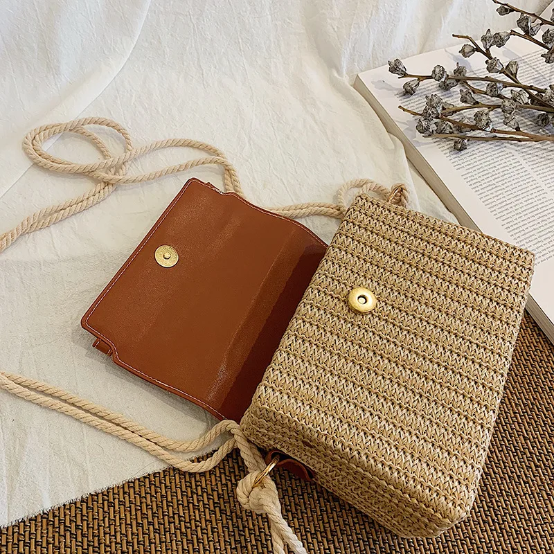 

2019 Summer Beach Straw Bag Crossbody Bags for Women Vintage Woven Rattan Women Shoulder Bag Ladies HandBag Clutch Bolso Mujer