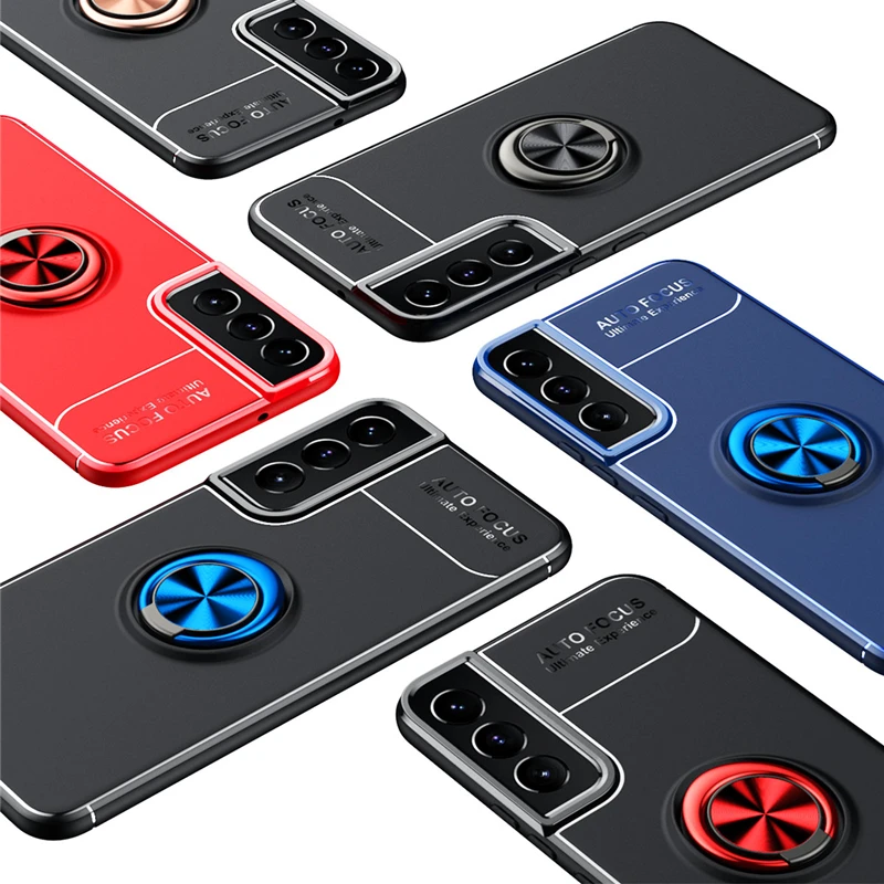 For Samsung Galaxy S22 Case for Samsung S22 S21 S20 Cover Armor Protective Ring Back Silicone Cover Galaxy S22 Case