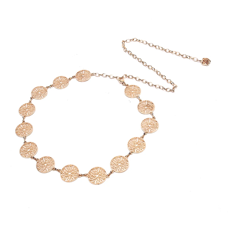 

Luxury Designer Metal Belt For Women Retro Punk Fringe Waist Belt Dress Ladies Brand Tassel Chain Belt Female Gold