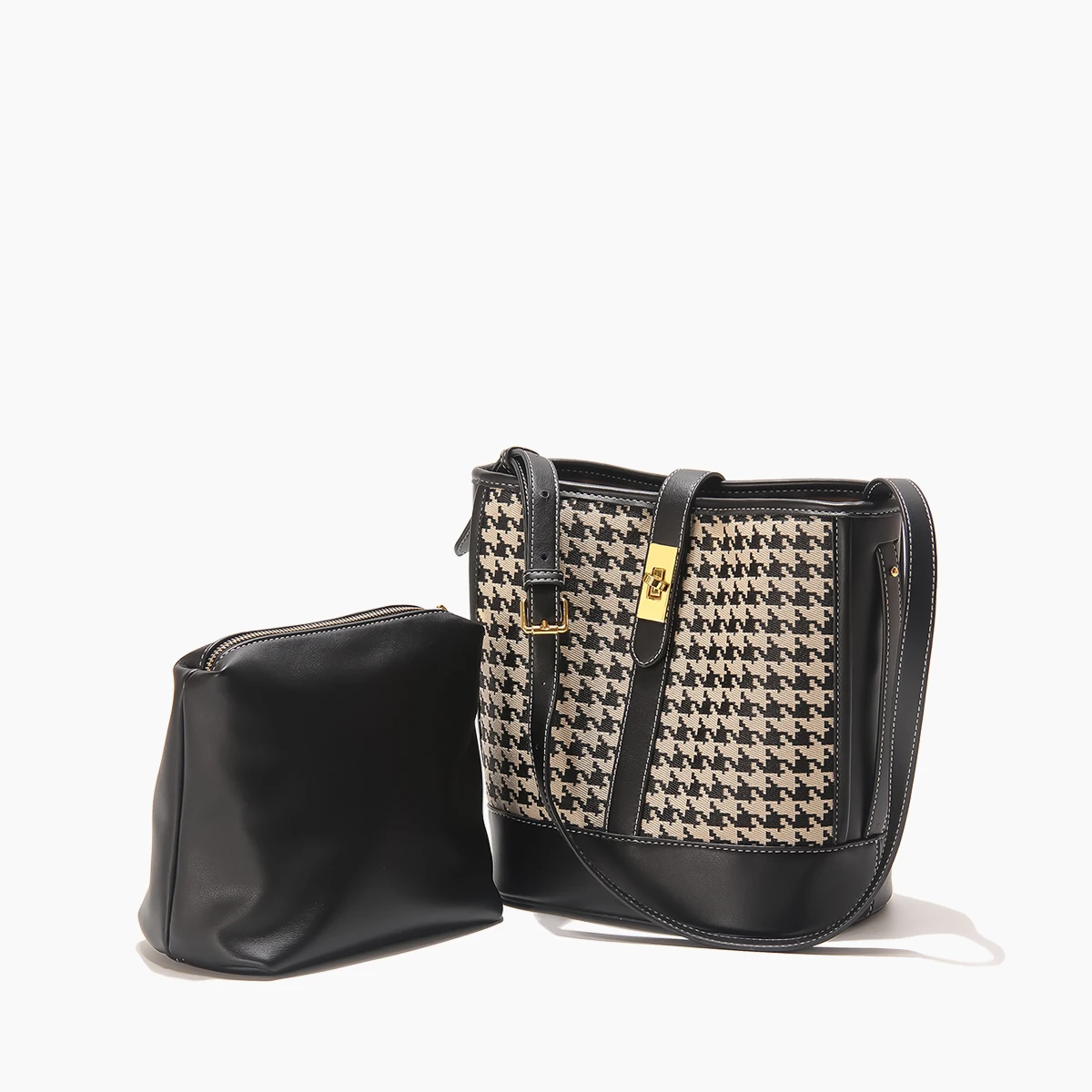 

Большая Сумка-тоут через плечо DN с рисунком «гусиная лапка», Женский Классический вместительный кошелек для покупок, Женский брендовый диз...