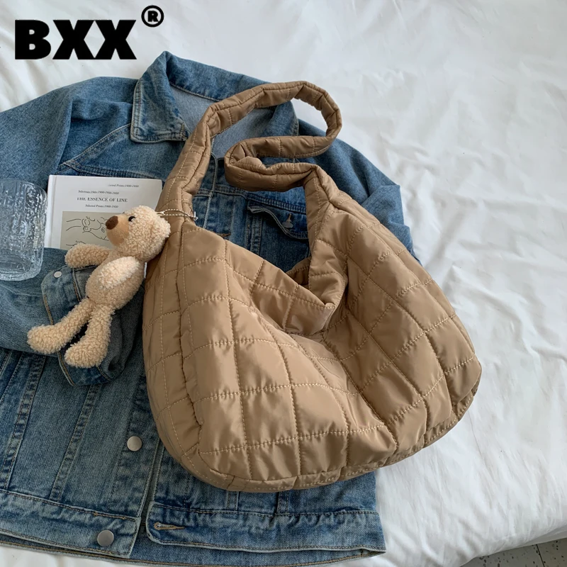 

[BXX] Женская Новая брендовая однотонная универсальная сумка через плечо на одно плечо с молнией женская модная сумка 2021 GF0955