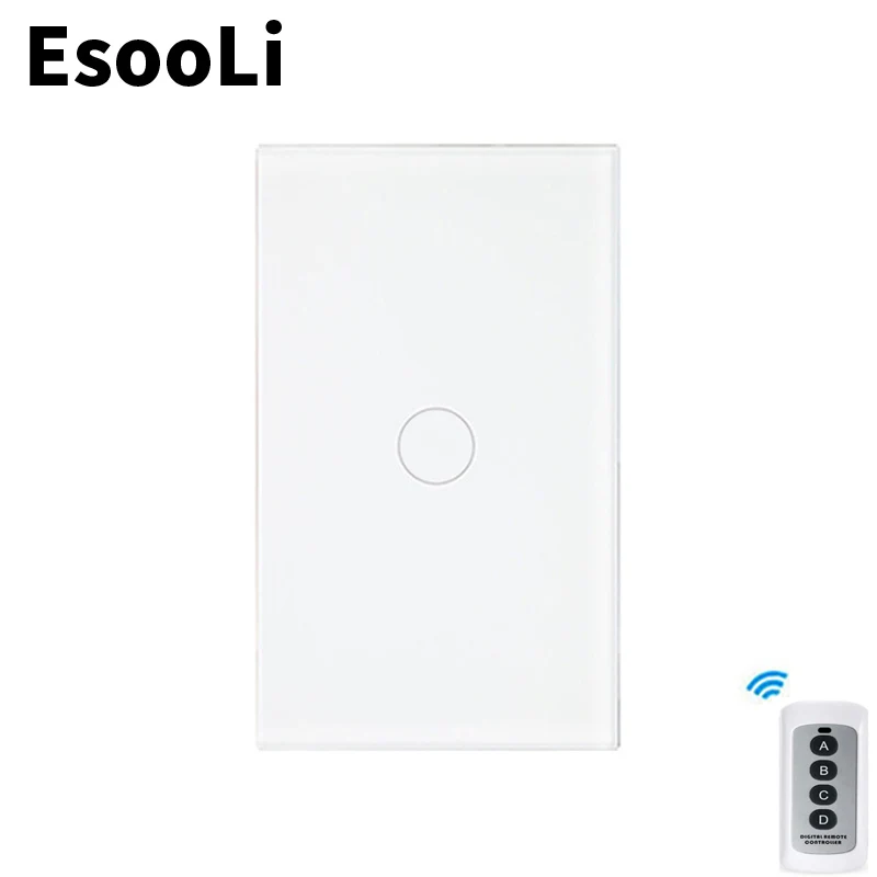 Черный сенсорный выключатель EsooLi стандарт США/Австралии умный дом для