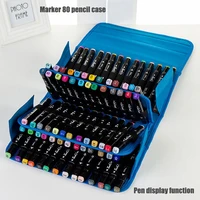 stationery art markers pen bags painting box mark pen bag pouch sketch tools storage bag organizer bag 80 hole pencil case large