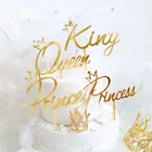 Акриловый зеркальный Топпер для кекса принцессы для дня рождения