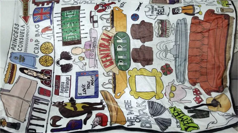 ТВ сериал друзья центральный Перк Hugsy односторонний принт плюшевое одеяло