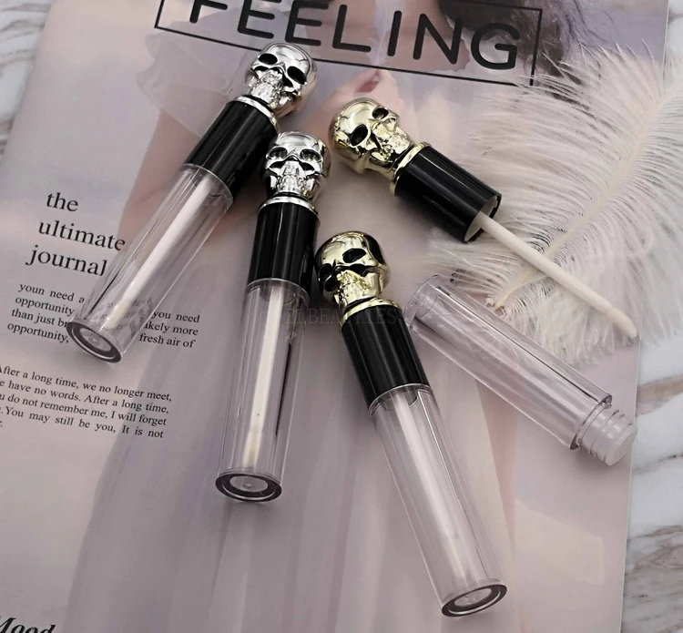 Контейнеры для блеска губ с черной крышкой пластиковые трубки макияжа сделай сам