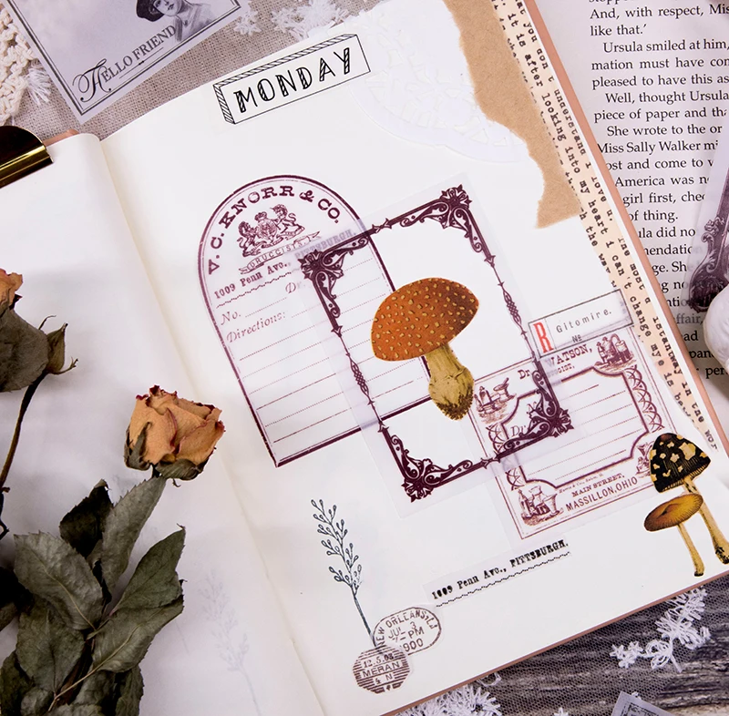 Ретро цветная бумага серии календарь Набор стикеров для заметок Escolar Papelaria