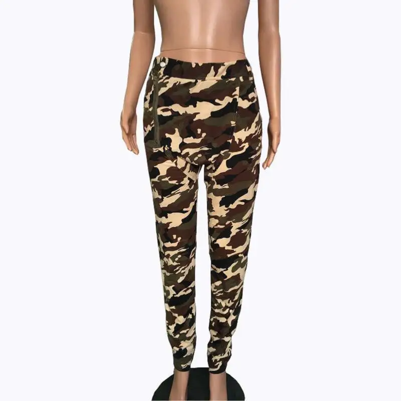 Горячая Распродажа весенние камуфляжные брюки с боковой молнией в европейском и