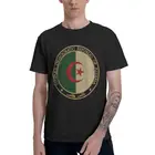 Алжир флаг футболка Для мужчин короткий рукав 100% хлопковые футболки Африка Флаг Алжира уличная футболка подарком для друзей и близких