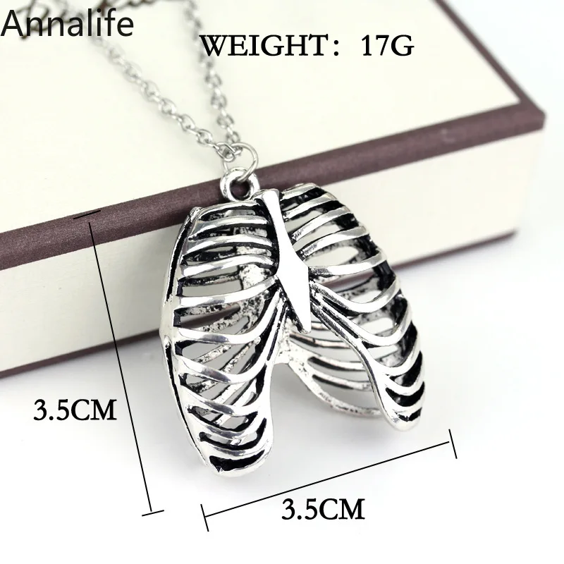 Новинка 2019 готическое Винтажное колье в рубчик анатомический скелет сердце