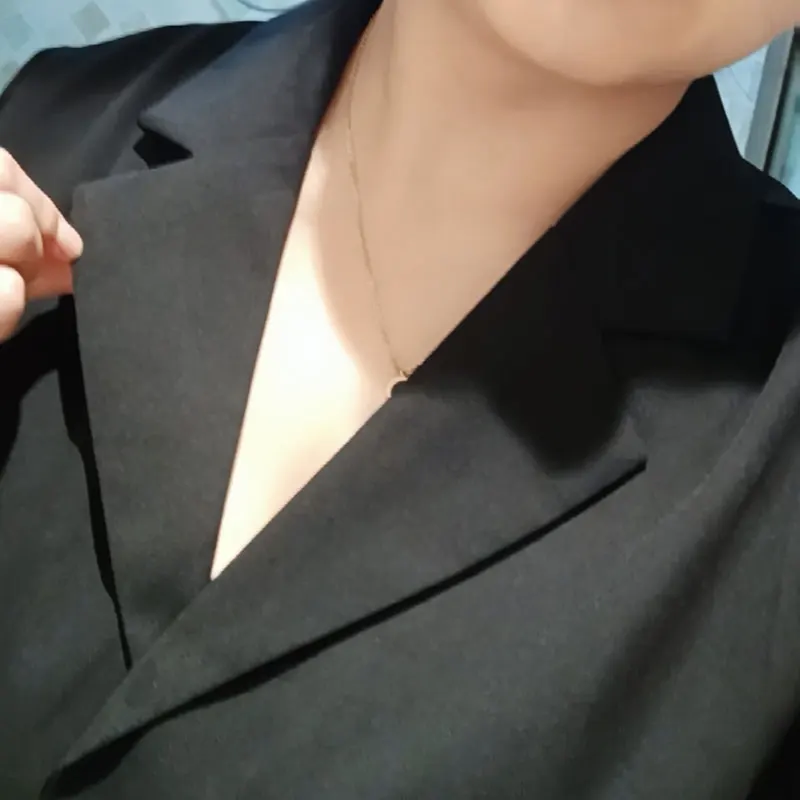 

Short Sleeve Notched Collar Black Blazers Women Summer Thin Draped OL Cropped Tops Single Breasted Outwear Slim Chic All-match