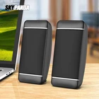 2 шт. проводные компьютерные колонки USB + AUX мини ПК динамик для ноутбука настольного телефона 5 Вт Аудио мультимедийный громкоговоритель