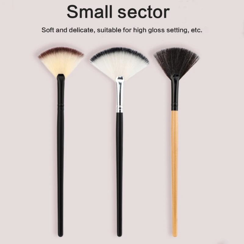 5pcs Fan Brushes Facial Soft Makeup Brush Cosmetic Applicator Tools Wooden Handle and Fiber for Glycolic Peel Mask | Красота и