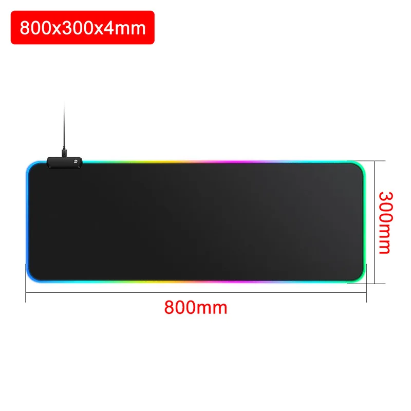 

RGB коврик для мыши, игровой коврик для мыши XXL, большой коврик для мыши, геймерский светодиодный компьютерный водонепроницаемый коврик для м...