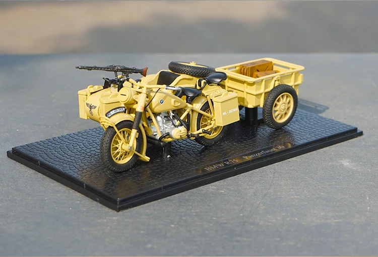Классическая игрушечная модель 1:24 BM W R75 мировая война II немецкий Yangtze 750 колесная