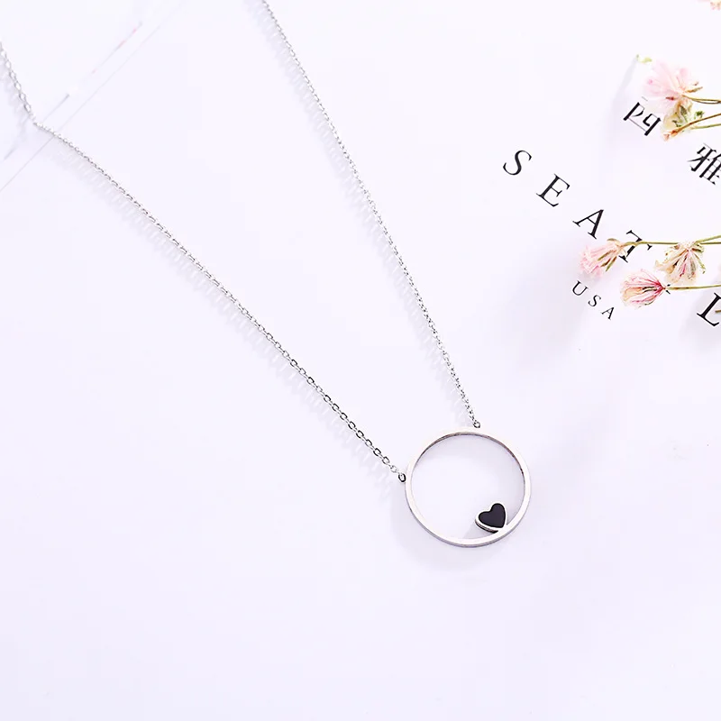 Ожерелье TSHOU191 из титановой стали Женская цепочка до ключиц не выцветающая