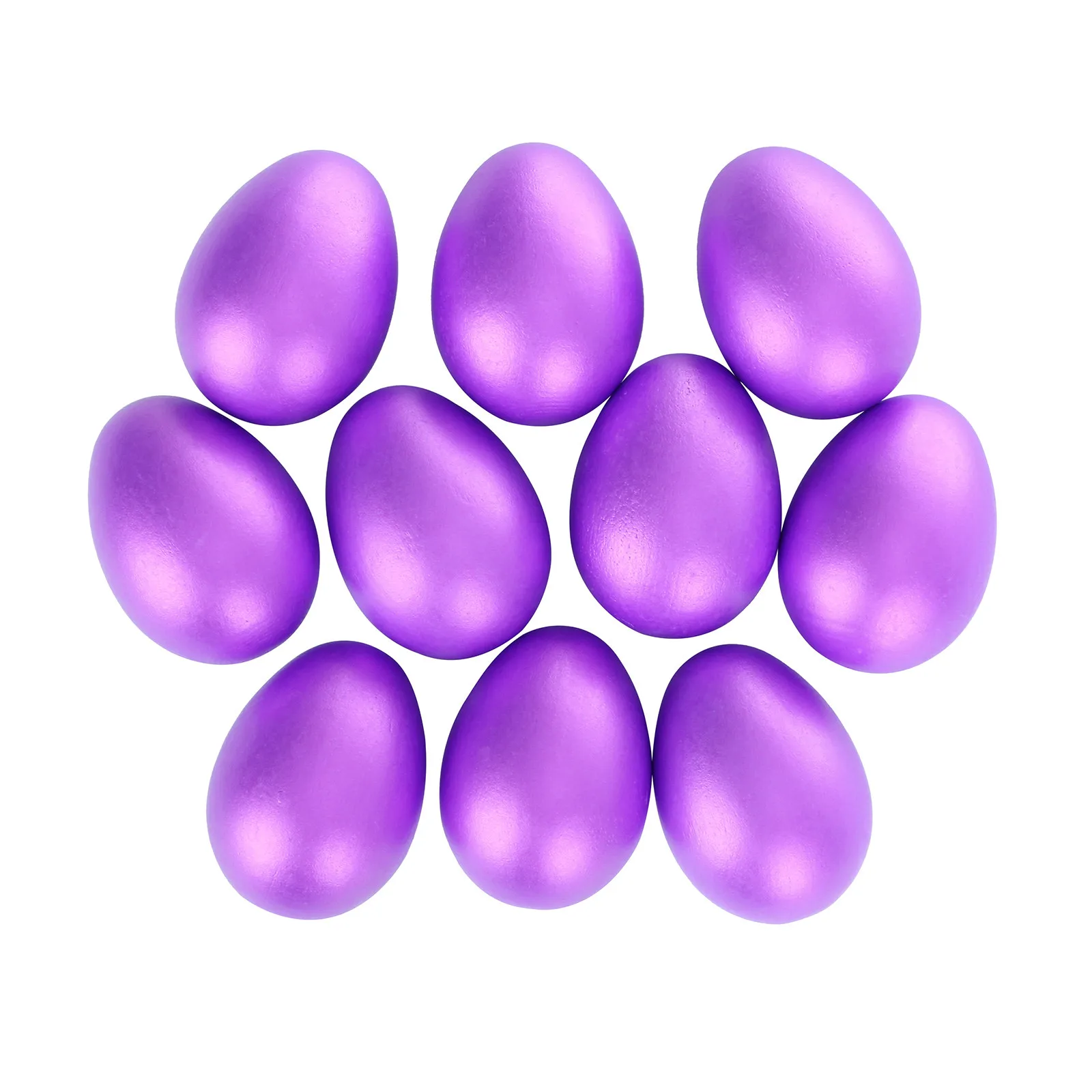 

10pcs Simulation Easter Eggs Wooden Fake Eggs 2.3 inch Halloween Solid Eggs Interactive Games Funny Toys For Adults Kids