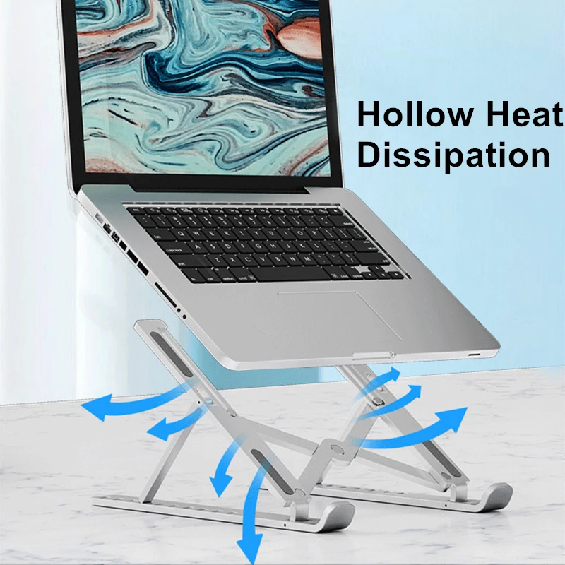 Портативная Регулируемая подставка для ноутбука складная опора Macbook Pro держатель