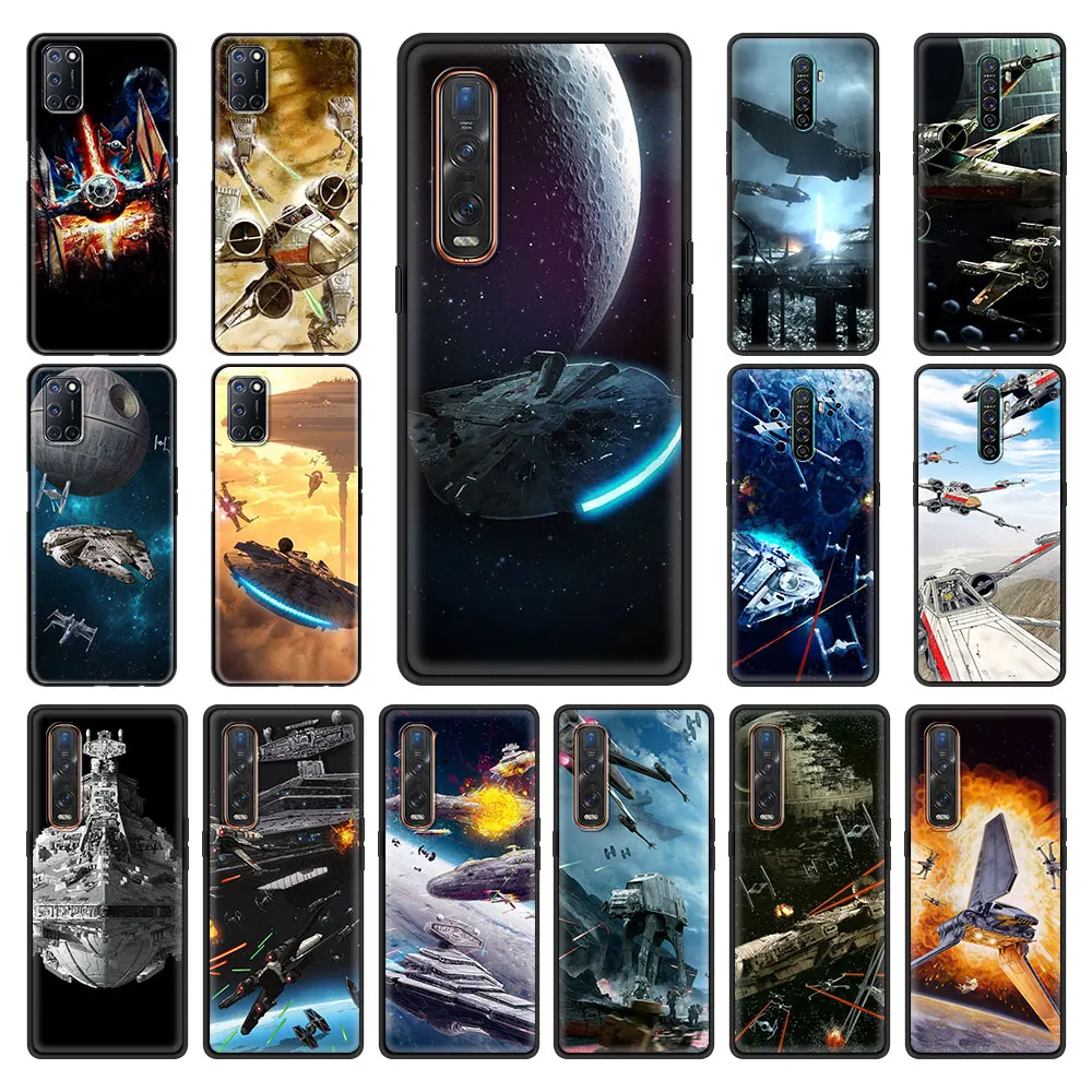 

Star Space Ship Wars Phone Case for Oppo A52 A9 2020 Find X2 X3 Lite Ace Reno 3 F11 A55 A93 Pro 5G A53 A7 TPU Soft Cover Capa