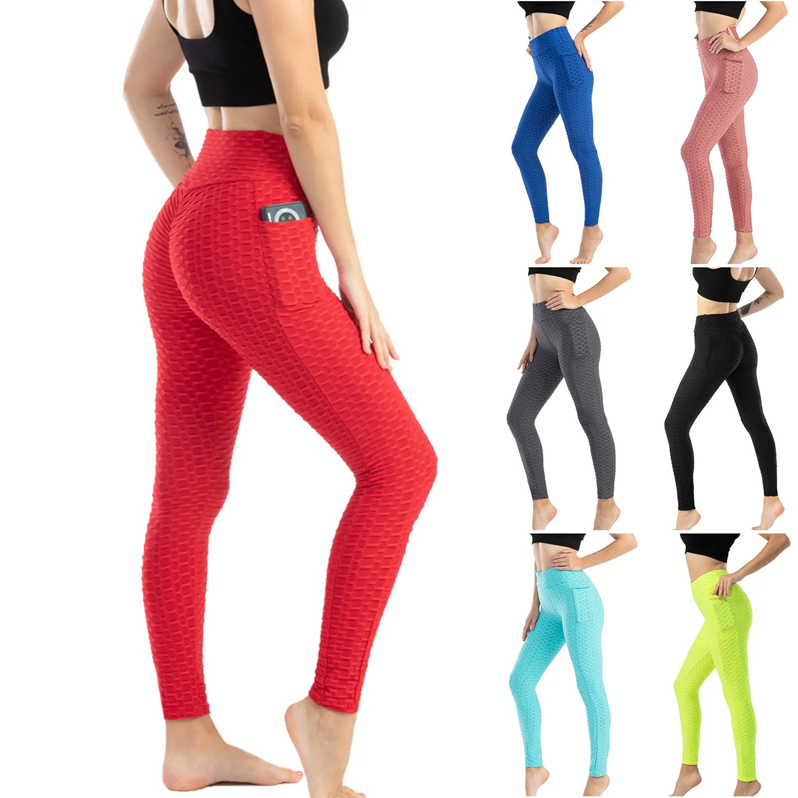 

Sport woman tights Fashionable Pocket Yoga Pants High Elastic Hip Lifting Slim And Sweat Pant Sport Leggings Women Yoga Pants