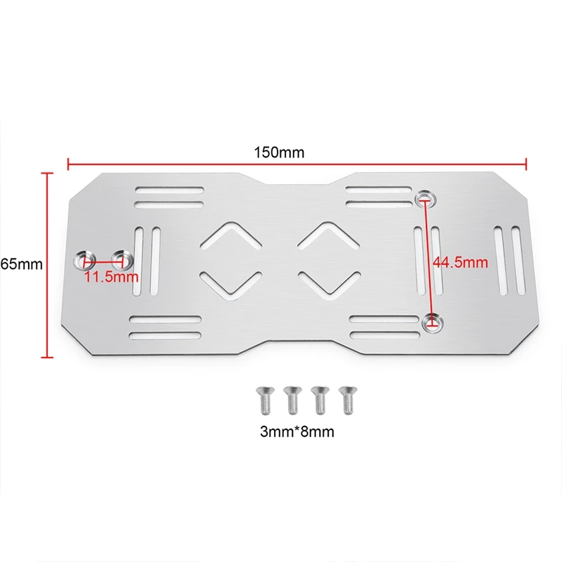 

for TRX-6 Stainless Steel Additional Battery Tray Plate with Tie for 1/10 RC Crawler Car Traxxas TRX6 G63 Upgrade Parts