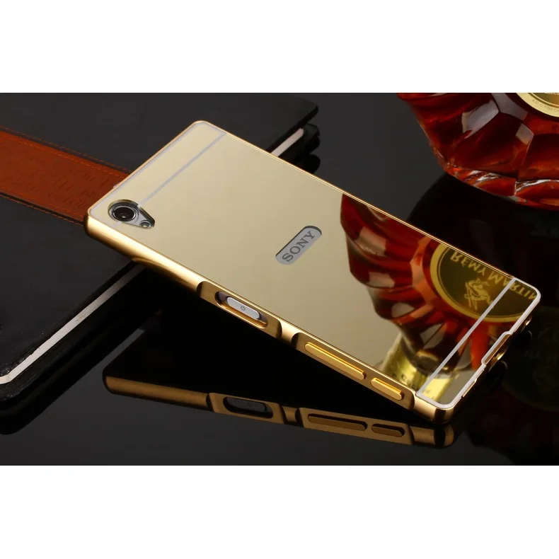 Estuyoya Funda Espejo совместимый с sony Xperia Z5 Premium Carcasa Trasera Марко Aluminio Lamina Efecto Espejo|Бамперы| |