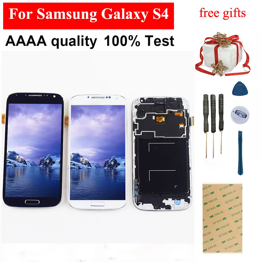 Для Samsung Galaxy S4 дисплей сенсорный экран дигитайзер в сборе для ЖК I9500 дисплея I9505