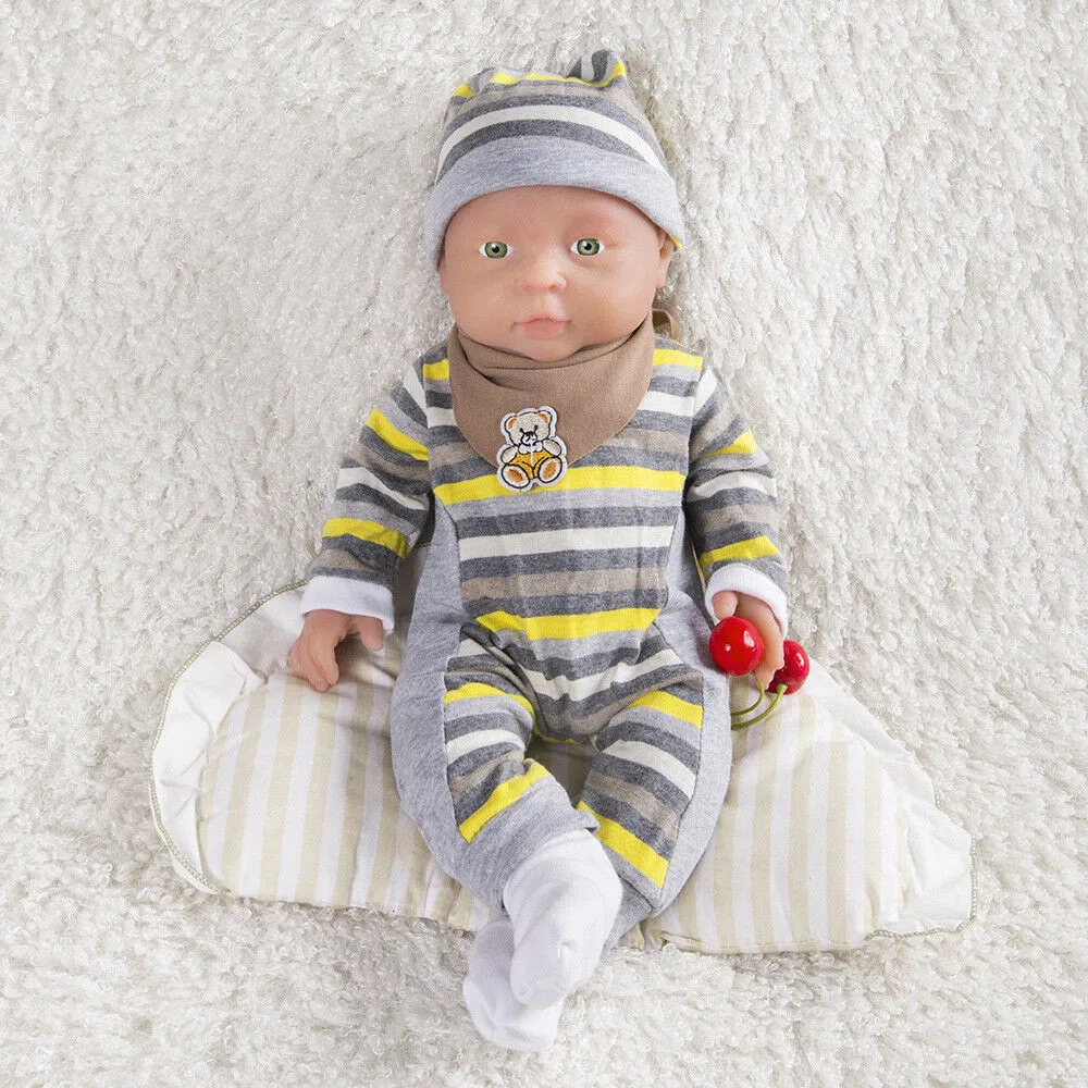 

16 ''силиконовый чехол Reborn Baby Green Eyes для девочек, Реалистичная милая кукла, Игрушки для маленьких мальчиков