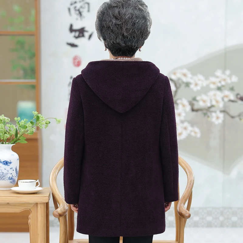 Женское зимнее шерстяное пальто женская ветровка с капюшоном