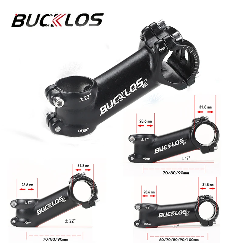 

Велосипедный стержень из алюминиевого сплава, 7/17/22 градусов, 31,8 мм, 60/70/80/90/100 мм