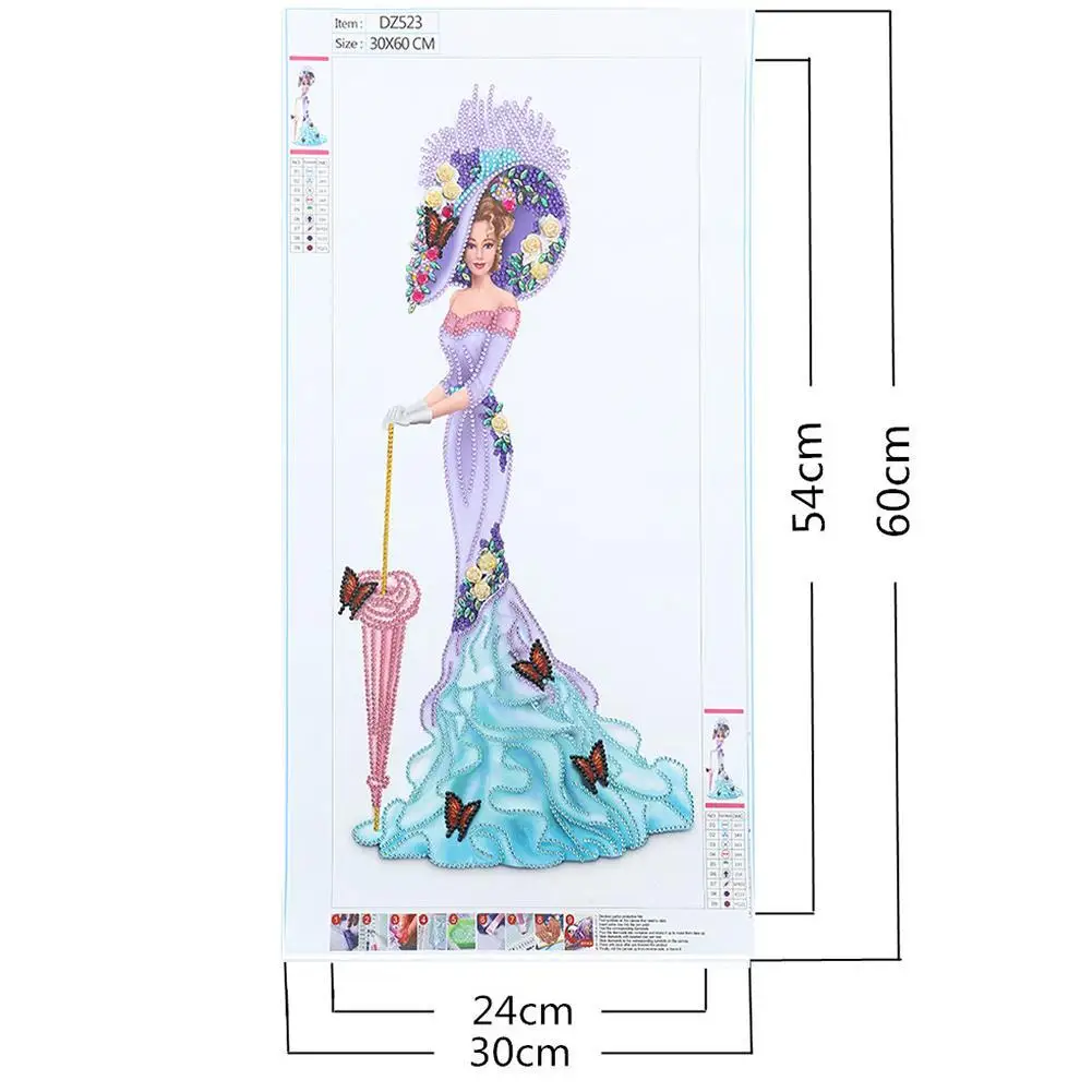 

30*60cm DIY Diamond Painting Embroidery Beauty Girl Mosaic Diamond Drawing Drill Handmade Cross Stitch Girl Home Decor Gift 2021