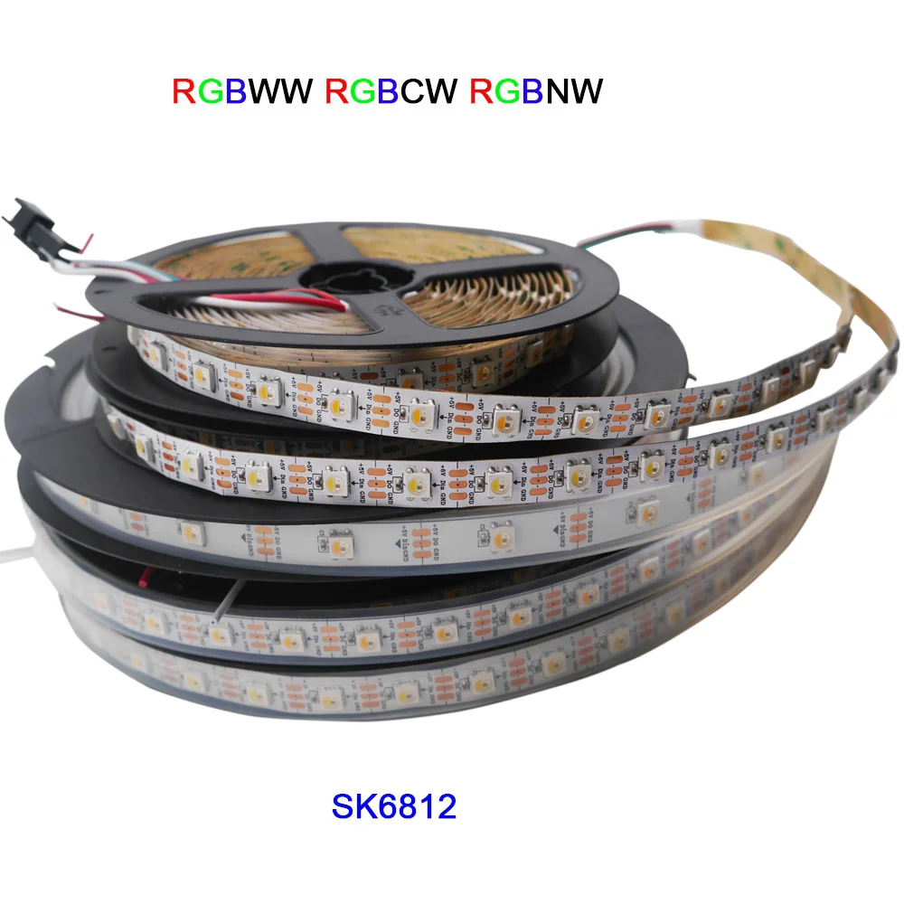 Умный светодиодный ленточный светильник SK6812 1 м/3 м/5 м 4 цвета в RGBW + NW/CW/WWIP30/IP6730/60/144