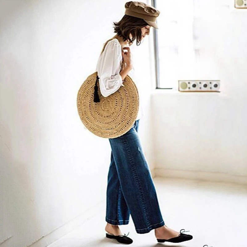 НОВАЯ шикарная пляжная сумка ручной работы с кисточками модная повседневная