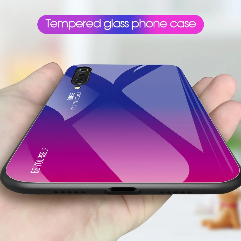 Градиентный Чехол для мобильного телефона Xiaomi 8 9 9SE Mix2S Max3 витражный стеклянный
