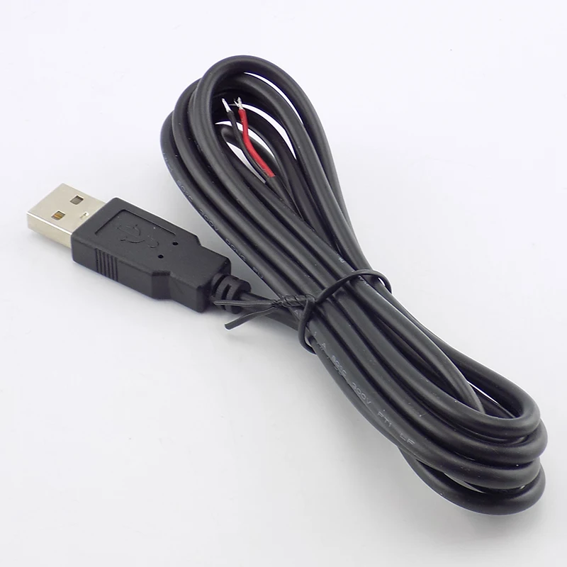 

0.3/1/2M DC 5V USB 2.0 Type A Male 2 Pin Cable Power Supply Adapter Charge for Smart Devices DIY Connector Wire