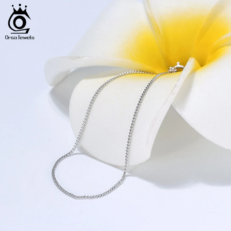 Ожерелье ORSA JEWELS из серебра 925 пробы 1 мм 40/45/50 см | Украшения и аксессуары