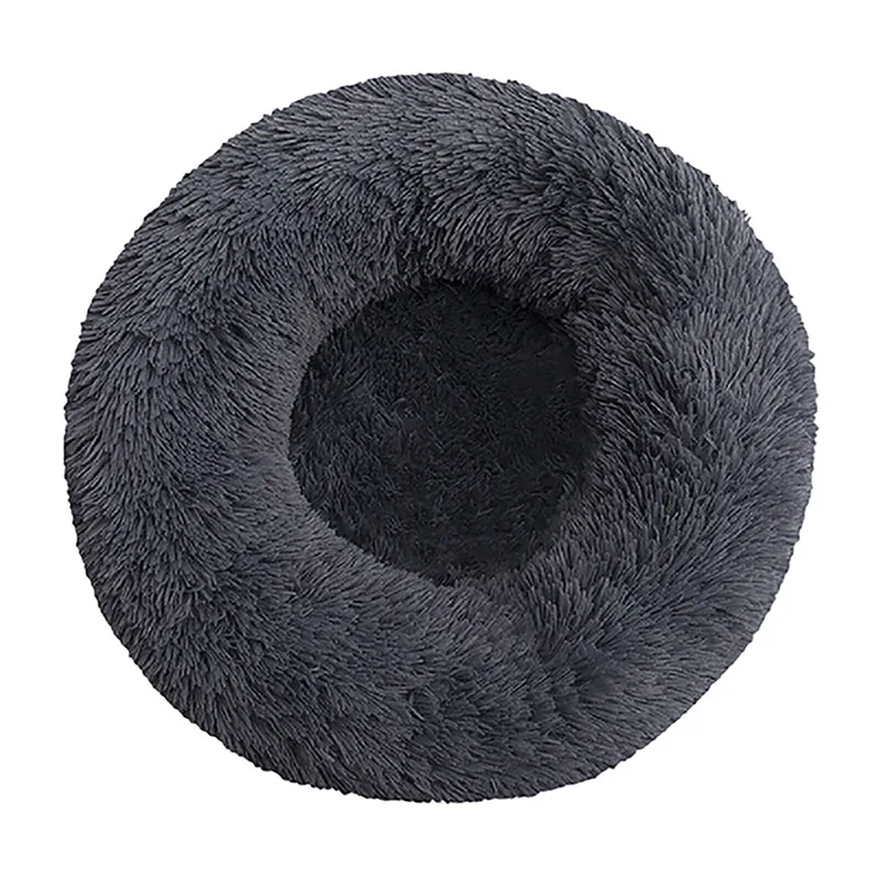 

Pet Dog Bed Round Plush Dog Mat Winter Warm Sleeping Cats Nest Soft Long Plush Dog and Cat Pet Cushion Washable Pet Supplies