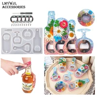 diy crystal epoxy beer wrench bottle opener silicone mold 5 kind of bottle opener styles dried flower epoxy mirror silicone mold