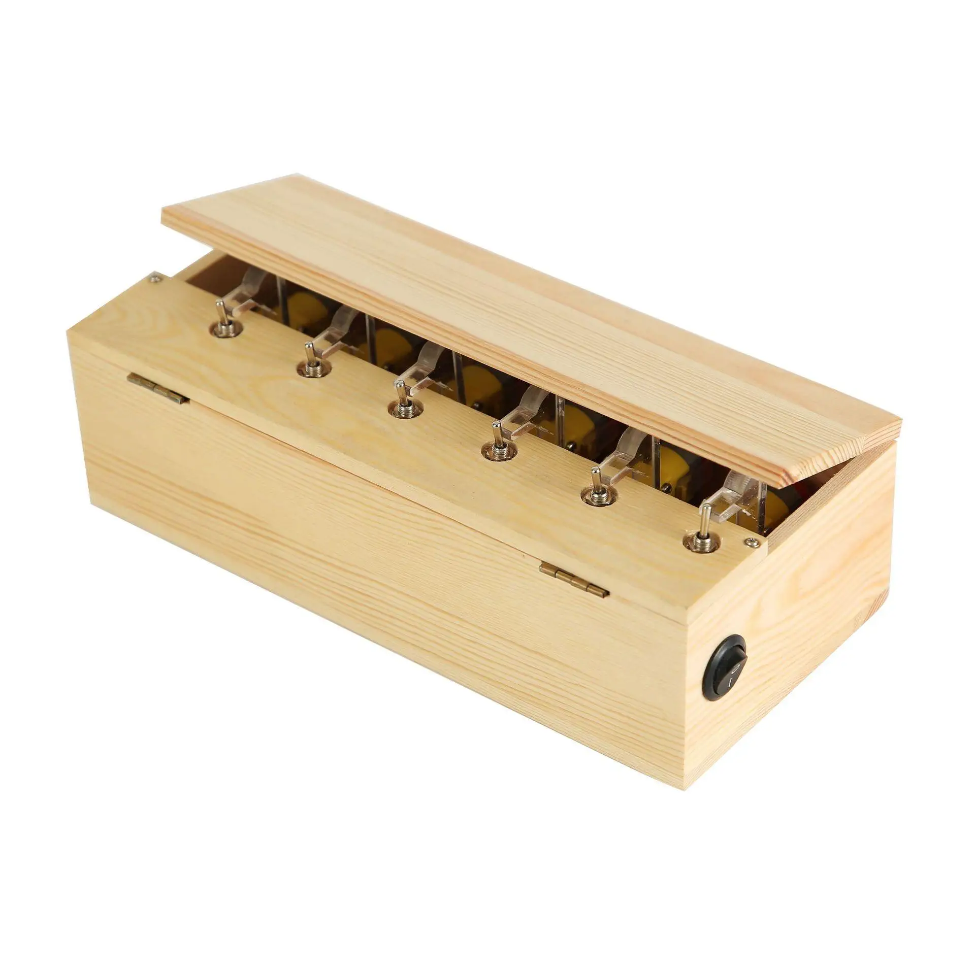 

Wooden Electronic Useless Box Stress Reduction Interactive Rechargeable Toy Children Gift